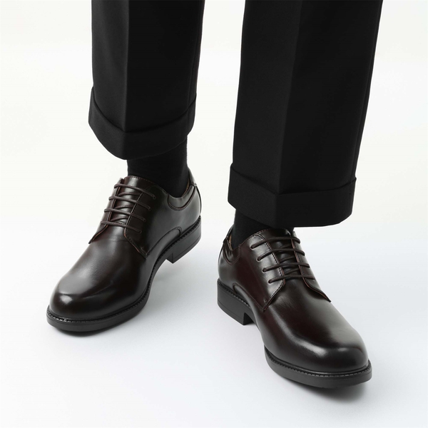 Men's Formal Synthetic Leather Dress Shoes - DARK BROWN - 6